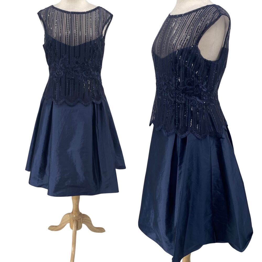 Adrianna Papell Navy Mini Dress